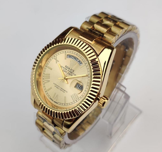 Rolex Day-Date Gold Chain With Golden Dial