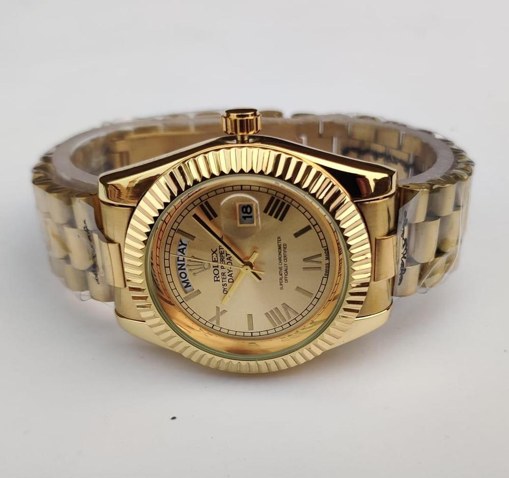 Rolex Day-Date Gold Chain With Golden Dial